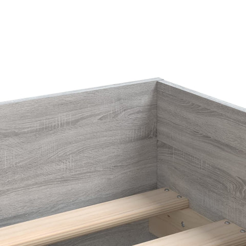 vidaXL Bed Frame with Drawers without Mattress Grey Sonoma 90x200 cm