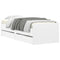 vidaXL Bed Frame with Drawers without Mattress White 90x190 cm Single