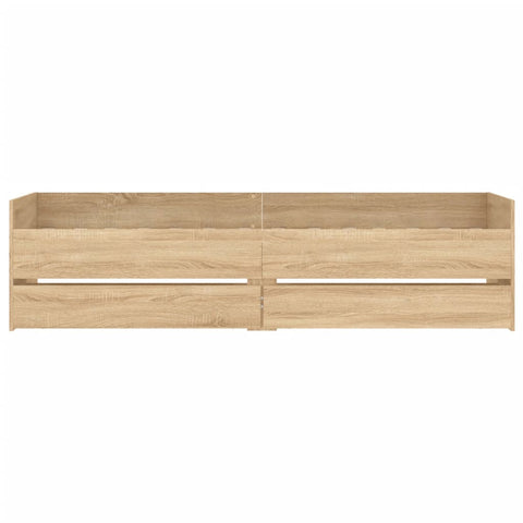 vidaXL Bed Frame with Drawers without Mattress Sonoma Oak 90x190 cm Single