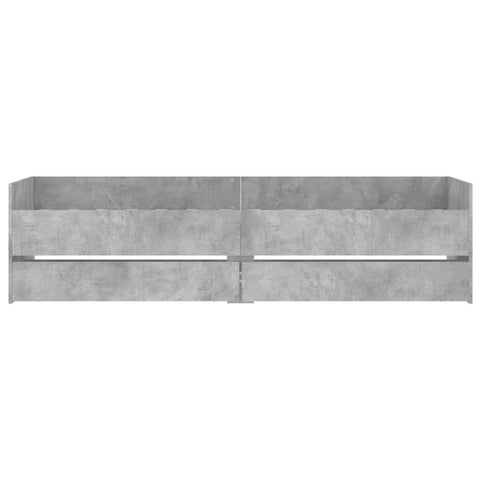 vidaXL Bed Frame with Drawers without Mattress Concrete Grey 90x190 cm Single