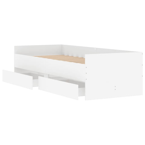 vidaXL Bed Frame without Mattress White 75x190 cm Small Single Small Single