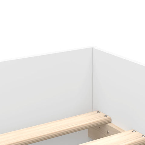 vidaXL Bed Frame without Mattress White 75x190 cm Small Single Small Single