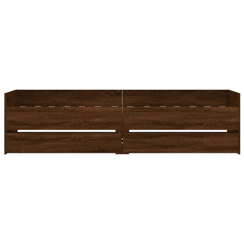 vidaXL Bed Frame without Mattress Brown Oak 75x190 cm Small Single Small Single