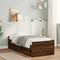 vidaXL Bed Frame without Mattress Brown Oak 75x190 cm Small Single Small Single