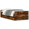 vidaXL Bed Frame with Drawers without Mattress Smoked Oak 100x200 cm