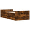 vidaXL Bed Frame with Drawers without Mattress Smoked Oak 100x200 cm