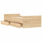 vidaXL Bed Frame with Drawers without Mattress Sonoma Oak 90x200 cm
