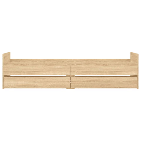 vidaXL Bed Frame with Drawers without Mattress Sonoma Oak 90x200 cm