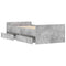 vidaXL Bed Frame with Drawers without Mattress Concrete Grey 90x200 cm