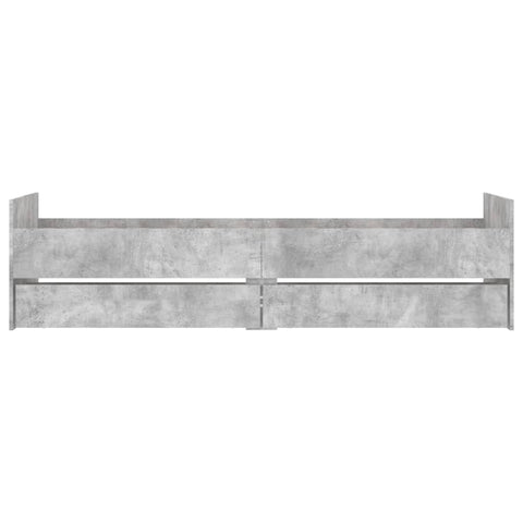 vidaXL Bed Frame with Drawers without Mattress Concrete Grey 90x200 cm