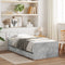 vidaXL Bed Frame with Drawers without Mattress Concrete Grey 90x200 cm