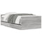 vidaXL Bed Frame with Drawers without Mattress Grey Sonoma 90x200 cm