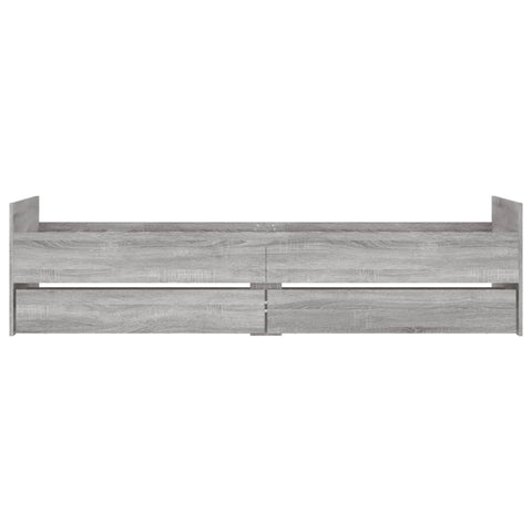 vidaXL Bed Frame with Drawers without Mattress Grey Sonoma 90x200 cm