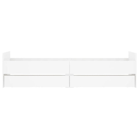 vidaXL Bed Frame with Drawers without Mattress White 90x190 cm Single