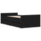 vidaXL Bed Frame with Drawers without Mattress Black 90x190 cm Single