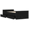 vidaXL Bed Frame with Drawers without Mattress Black 90x190 cm Single