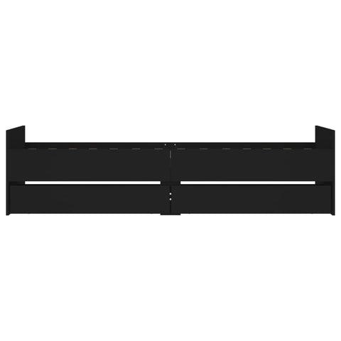 vidaXL Bed Frame with Drawers without Mattress Black 90x190 cm Single