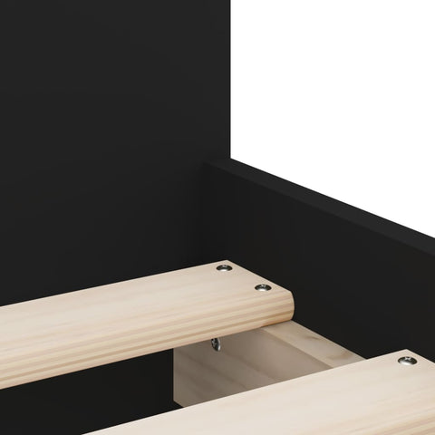 vidaXL Bed Frame with Drawers without Mattress Black 90x190 cm Single