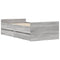 vidaXL Bed Frame with Drawers without Mattress Grey Sonoma 90x190 cm Single