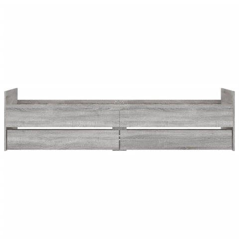 vidaXL Bed Frame with Drawers without Mattress Grey Sonoma 90x190 cm Single