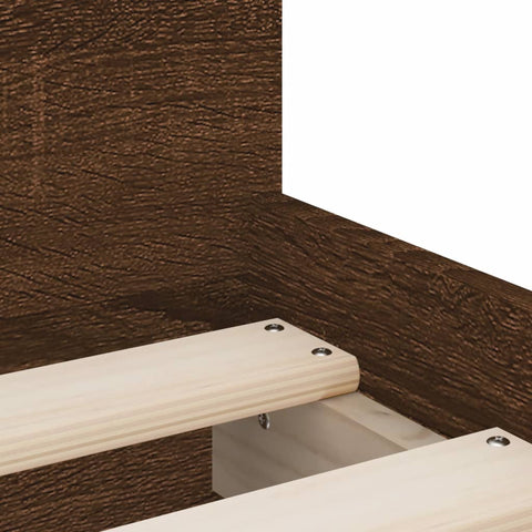 vidaXL Bed Frame with Drawers without Mattress Brown Oak 90x190 cm Single