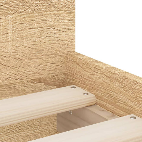 vidaXL Bed Frame without Mattress Sonoma Oak 75x190 cm Small Single Small Single