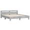 vidaXL Bed Frame without Mattress Concrete Grey 200x200 cm