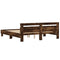 vidaXL Bed Frame without Mattress Smoked Oak 200x200 cm