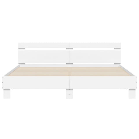 vidaXL Bed Frame without Mattress White 180x200 cm Super King
