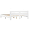 vidaXL Bed Frame without Mattress White 180x200 cm Super King