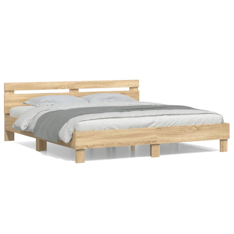 vidaXL Bed Frame without Mattress Sonoma Oak 160x200 cm