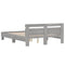 vidaXL Bed Frame without Mattress Grey Sonoma 150x200 cm King Size