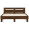 vidaXL Bed Frame without Mattress Brown Oak 150x200 cm King Size
