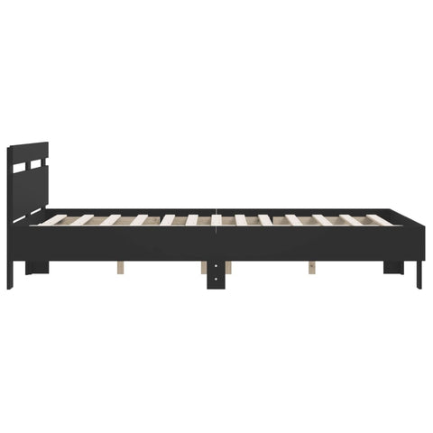vidaXL Bed Frame without Mattress Black 140x200 cm