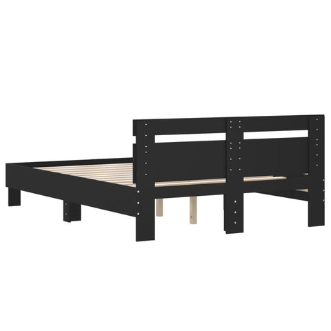 vidaXL Bed Frame without Mattress Black 120x200 cm