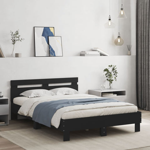 vidaXL Bed Frame without Mattress Black 120x200 cm