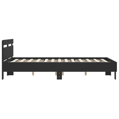 vidaXL Bed Frame without Mattress Black 140x190 cm