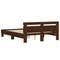 vidaXL Bed Frame without Mattress Brown Oak 140x190 cm