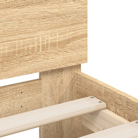 vidaXL Bed Frame without Mattress Sonoma Oak 120x190 cm Small Double