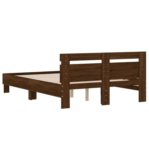 vidaXL Bed Frame without Mattress Brown Oak 120x190 cm Small Double