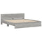 vidaXL Bed Frame without Mattress Grey Sonoma 200x200 cm