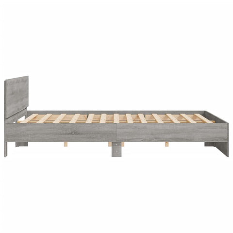 vidaXL Bed Frame without Mattress Grey Sonoma 200x200 cm