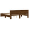 vidaXL Bed Frame without Mattress Brown Oak 200x200 cm