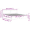 vidaXL Bed Frame without Mattress Brown Oak 200x200 cm