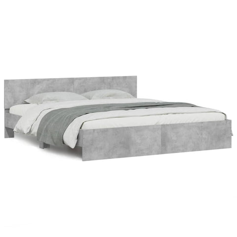 vidaXL Bed Frame without Mattress Concrete Grey 180x200 cm Super King