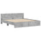 vidaXL Bed Frame without Mattress Concrete Grey 180x200 cm Super King