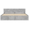 vidaXL Bed Frame without Mattress Concrete Grey 180x200 cm Super King