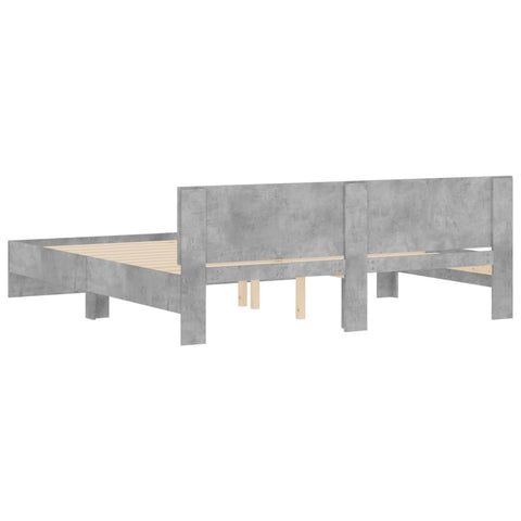 vidaXL Bed Frame without Mattress Concrete Grey 180x200 cm Super King