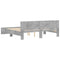 vidaXL Bed Frame without Mattress Concrete Grey 180x200 cm Super King