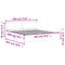 vidaXL Bed Frame without Mattress Grey Sonoma 180x200 cm Super King
